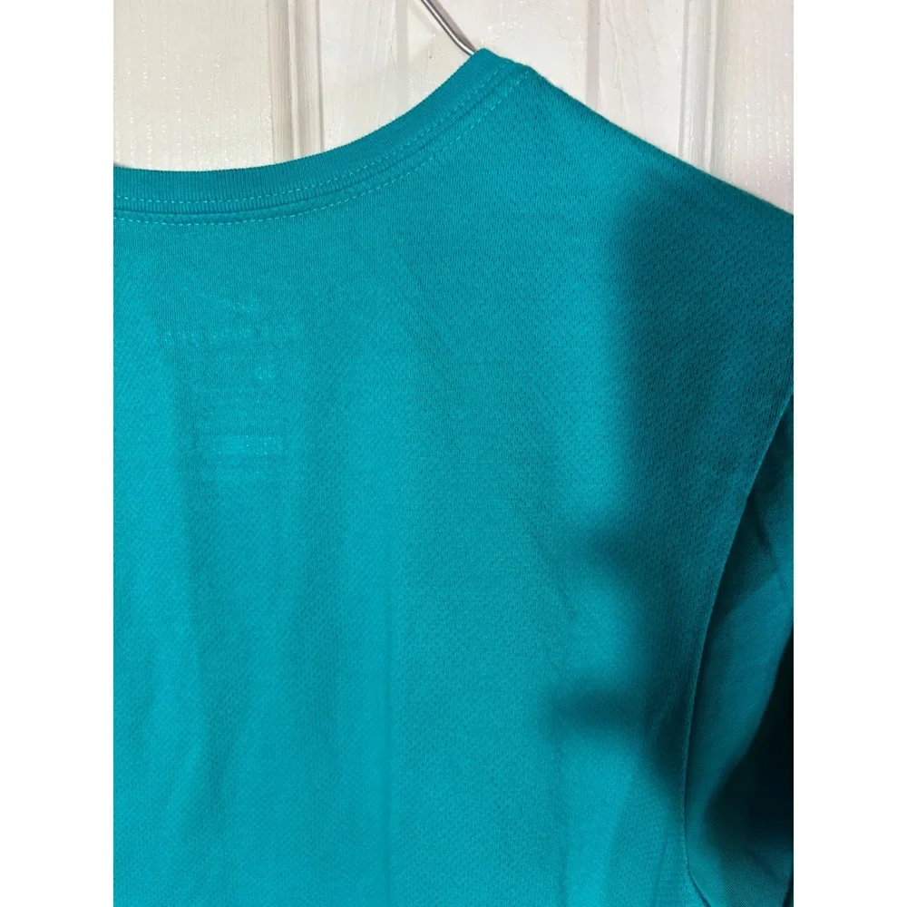 Nike The Nike Tee Run Dri Fit Athletic Cut Teal‎ Green T-Shirt Womens S
